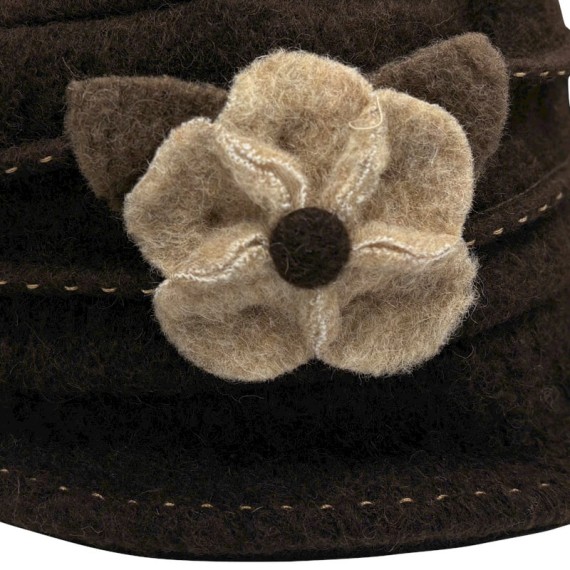 Chapéu de Senhora em Lã SOLID 42-073 Castanho | Ref. 298.42073C