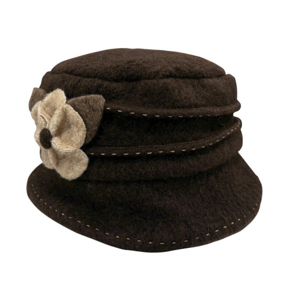 Chapéu de Senhora em Lã SOLID 42-073 Castanho | Ref. 298.42073C