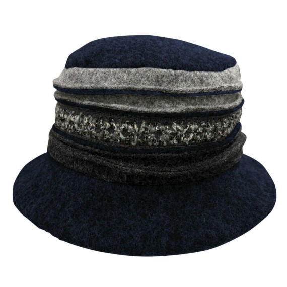 Chapéu de Senhora Panamá em Lã SOLID 42-129 Azul | Ref. 298.42129AZ