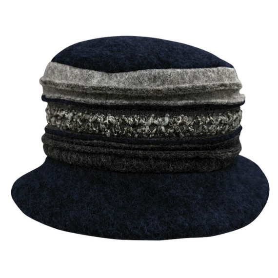 Chapéu de Senhora Panamá em Lã SOLID 42-129 Azul | Ref. 298.42129AZ