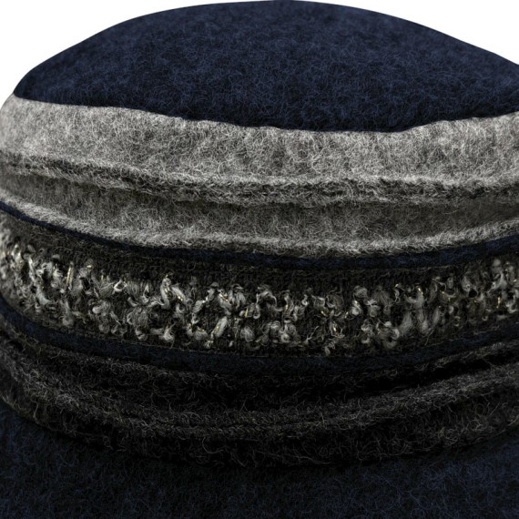 Chapéu de Senhora Panamá em Lã SOLID 42-129 Azul | Ref. 298.42129AZ