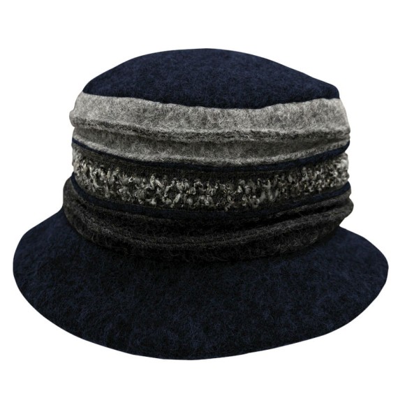 Chapéu de Senhora Panamá em Lã SOLID 42-129 Azul | Ref. 298.42129AZ