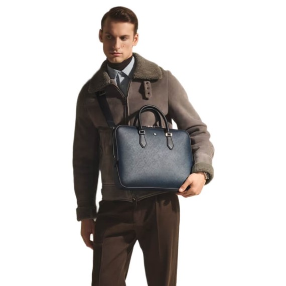 Pasta de Documentos Slim MONTBLANC Sartorial Tweed Blue | Ref. 238.220333