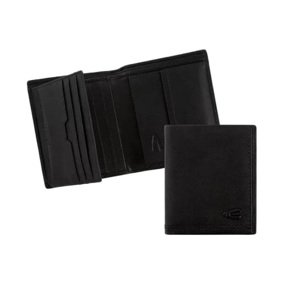 CAMEL ACTIVE Carteira Vertical c/ Porta-Moedas Osaka Preta | Ref. 9126970460