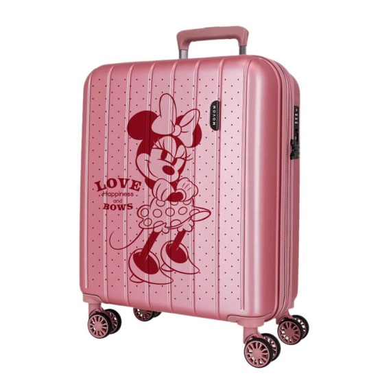 Mala de Cabine / Trolley 55cm 4 Rodas Exp. MINNIE Love Rosa | Ref. 186.3518644