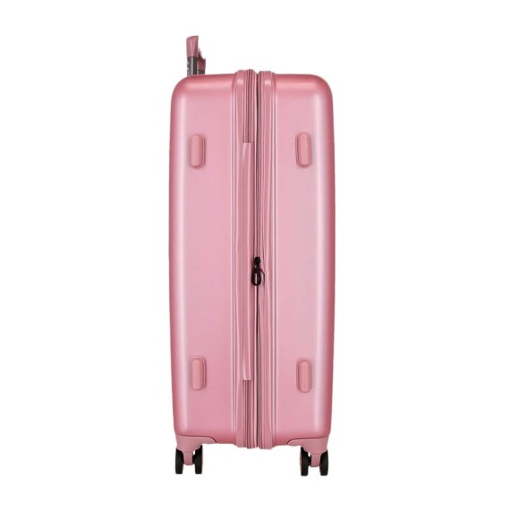 Mala de Viagem Média 68cm 4 Rodas Exp. MINNIE Love Rosa | Ref. 186.3519244