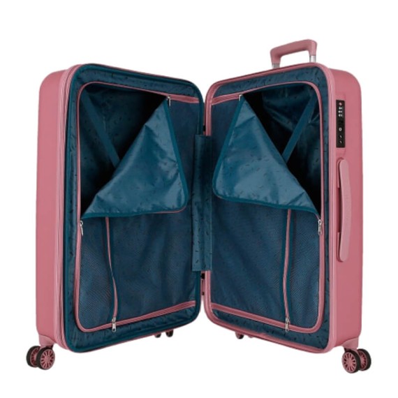 Mala de Viagem Média 68cm 4 Rodas Exp. MINNIE Love Rosa | Ref. 186.3519244