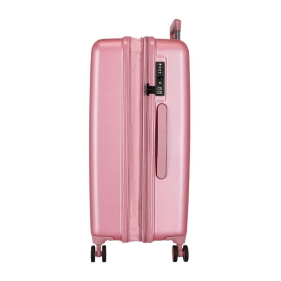 Mala de Viagem Média 68cm 4 Rodas Exp. MINNIE Love Rosa | Ref. 186.3519244
