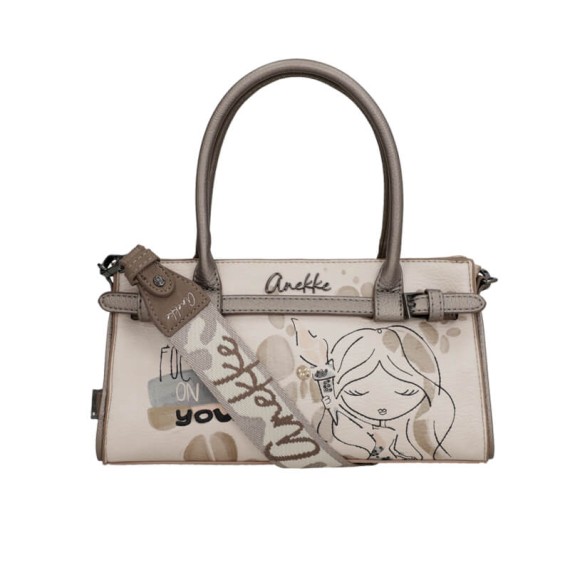 ANEKKE Bolsa de Alças Curtas c/ Tiracolo Olympia Bege | Ref. 280.42741-430