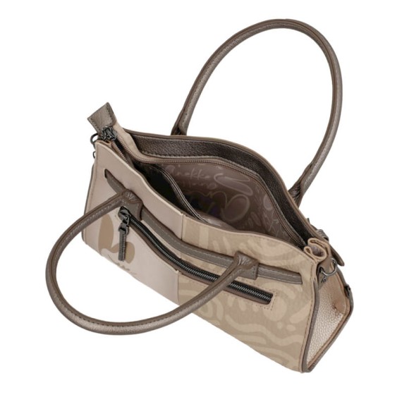 ANEKKE Bolsa de Alças Curtas c/ Tiracolo Olympia Bege | Ref. 280.42741-430