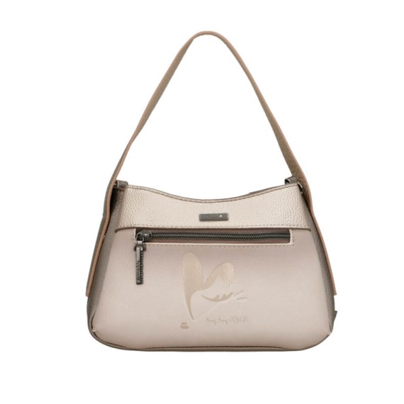 ANEKKE Bolsa de Ombro Tripla Pequena Olympia Bege | Ref. 280.42743-446