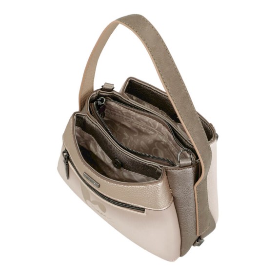 ANEKKE Bolsa de Ombro Tripla Pequena Olympia Bege | Ref. 280.42743-446