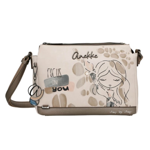 ANEKKE Bolsa de Tiracolo 3C Olympia Bege | Ref. 280.42743-184