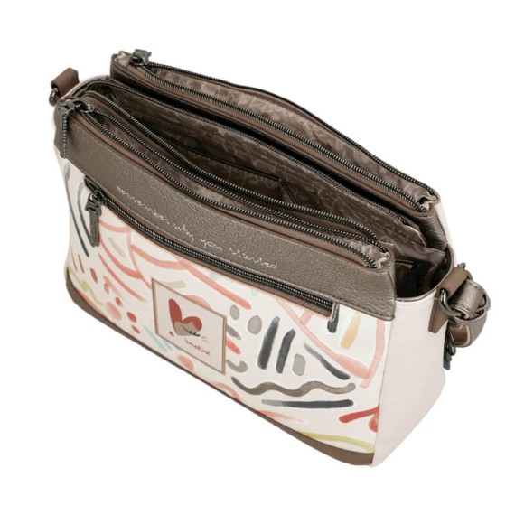 ANEKKE Bolsa de Tiracolo 3C Olympia Bege | Ref. 280.42743-184