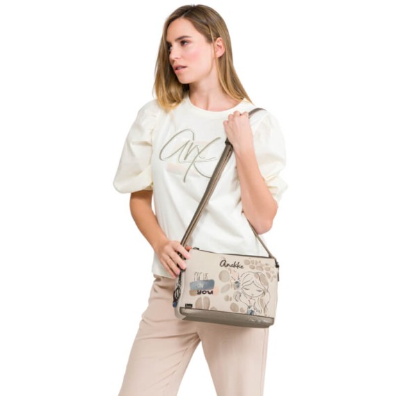 ANEKKE Bolsa de Tiracolo 3C Olympia Bege | Ref. 280.42743-184