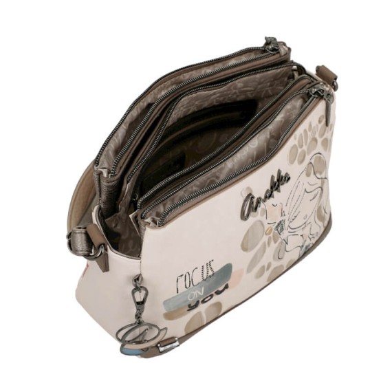 ANEKKE Bolsa de Tiracolo 3C Olympia Bege | Ref. 280.42743-184