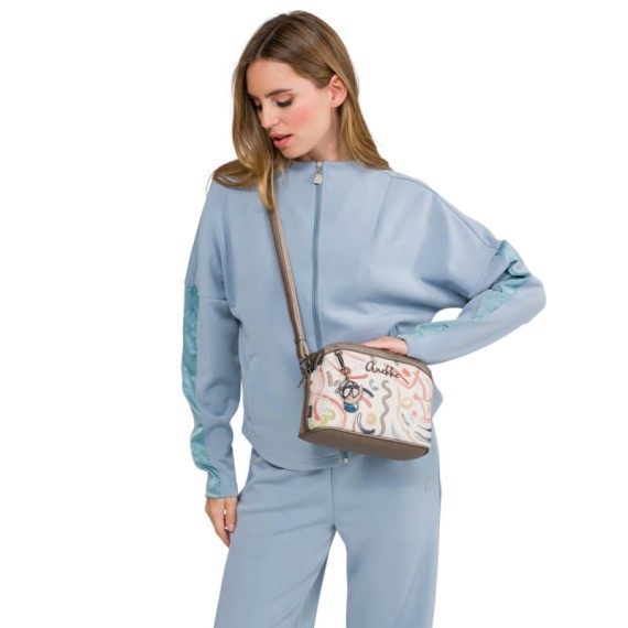 ANEKKE Bolsa de Tiracolo Tripla Pequena Olympia Bege | Ref. 280.42743-258