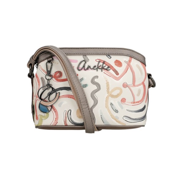 ANEKKE Bolsa de Tiracolo Tripla Pequena Olympia Bege | Ref. 280.42743-258