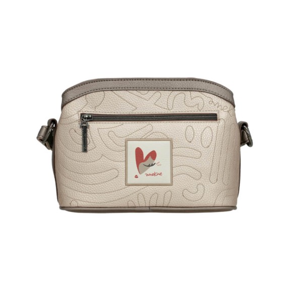 ANEKKE Bolsa de Tiracolo Tripla Pequena Olympia Bege | Ref. 280.42743-258
