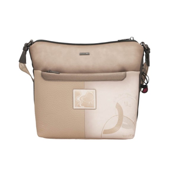 ANEKKE Bolsa Tiracolo Grande c/ Bolso Frontal Eikon Taupe | Ref. 280.42753-248