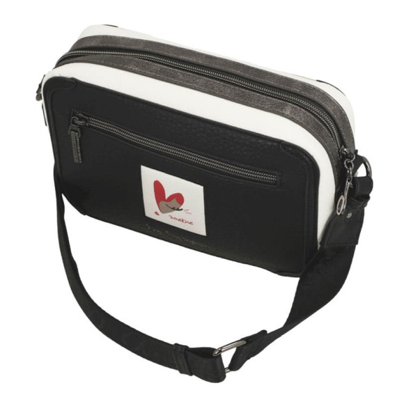 ANEKKE Bolsa Transversal Rectangular Eikon Bege/Preto | Ref. 280.42753-447