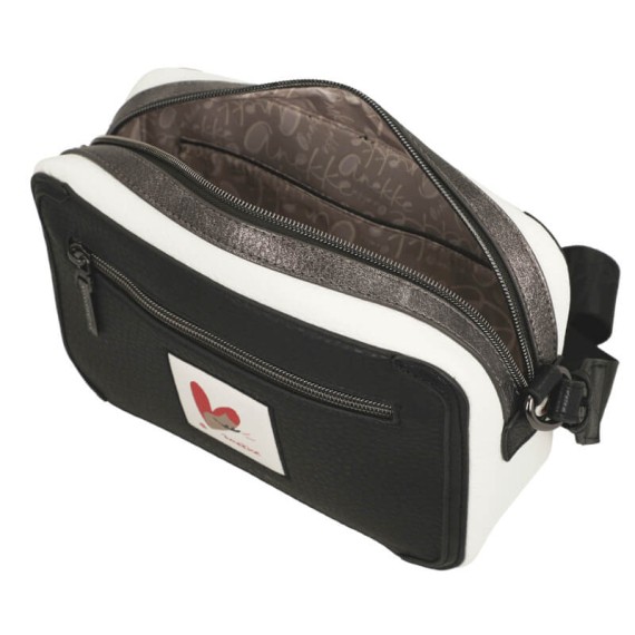 ANEKKE Bolsa Transversal Rectangular Eikon Bege/Preto | Ref. 280.42753-447