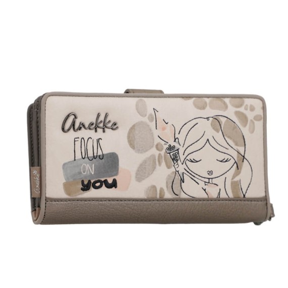 ANEKKE Carteira de Senhora Grande RFID Olympia Bege | Ref. 280.42749-901