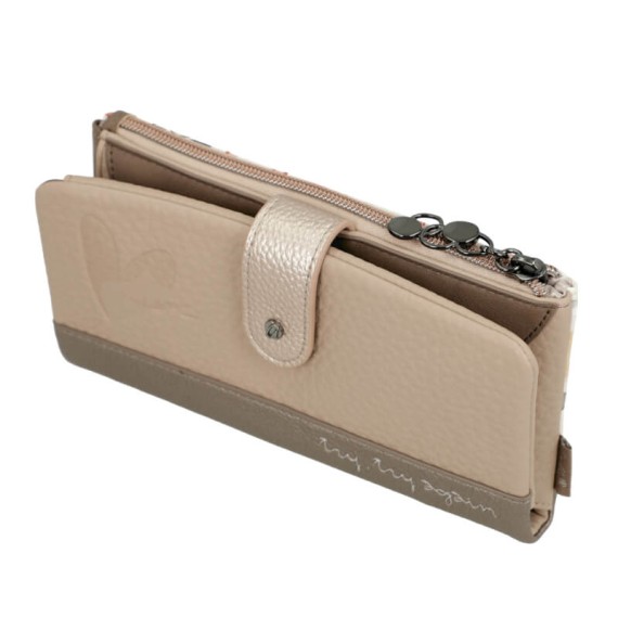 ANEKKE Carteira Grande Flexível RFID Olympia Bege | Ref. 280.42749-906