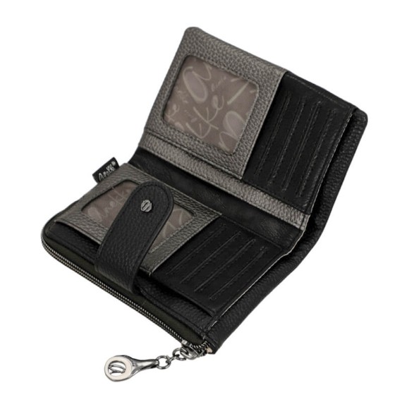 ANEKKE Carteira Média Flexível RFID Eikon Preta | Ref. 280.42759-912