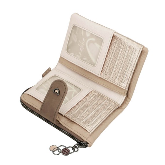 ANEKKE Carteira Média Flexível RFID Olympia Bege | Ref. 280.42749-912