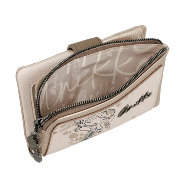 ANEKKE Carteira Média Flexível RFID Olympia Bege | Ref. 280.42749-912