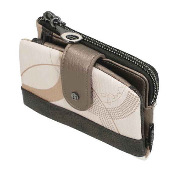 ANEKKE Carteira Pequena Flexível RFID Eikon Taupe | Ref. 280.42759-910