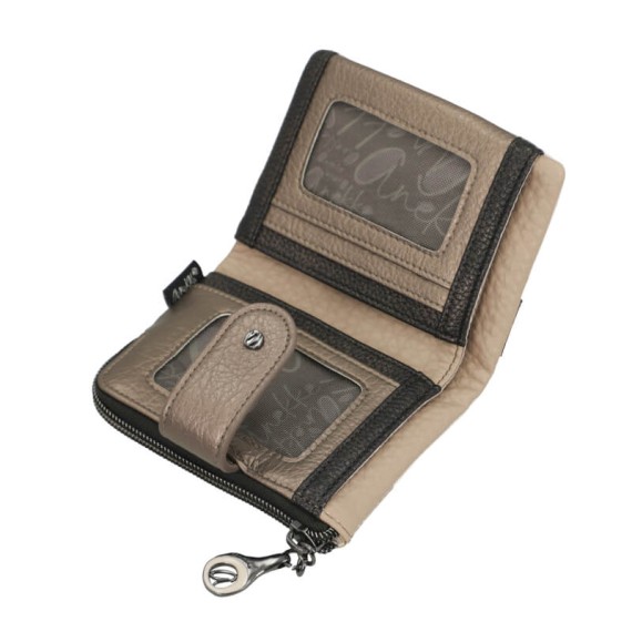 ANEKKE Carteira Pequena Flexível RFID Eikon Taupe | Ref. 280.42759-910
