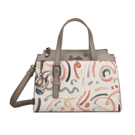 ANEKKE Mala de Alças Curtas c/ Tiracolo Olympia Bege | Ref. 280.42741-424