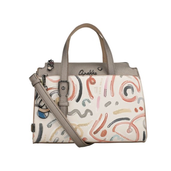 ANEKKE Mala de Alças Curtas c/ Tiracolo Olympia Bege | Ref. 280.42741-424