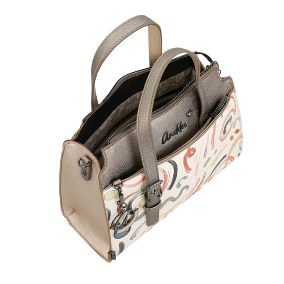 ANEKKE Mala de Alças Curtas c/ Tiracolo Olympia Bege | Ref. 280.42741-424