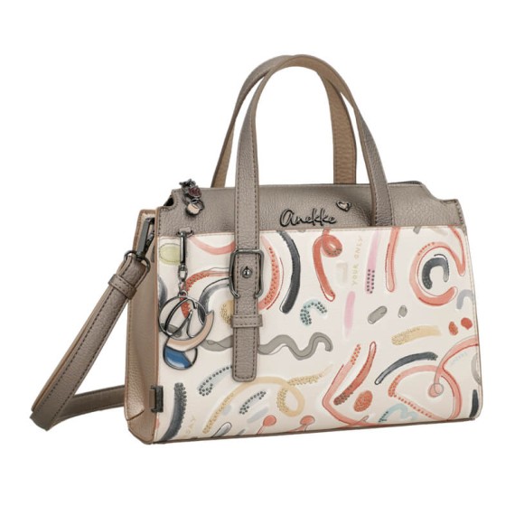 ANEKKE Mala de Alças Curtas c/ Tiracolo Olympia Bege | Ref. 280.42741-424