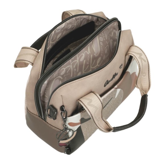ANEKKE Mala de Alças Curtas Eikon Taupe | Ref. 280.42751-177