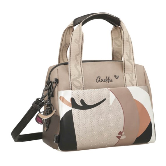 ANEKKE Mala de Alças Curtas Eikon Taupe | Ref. 280.42751-177