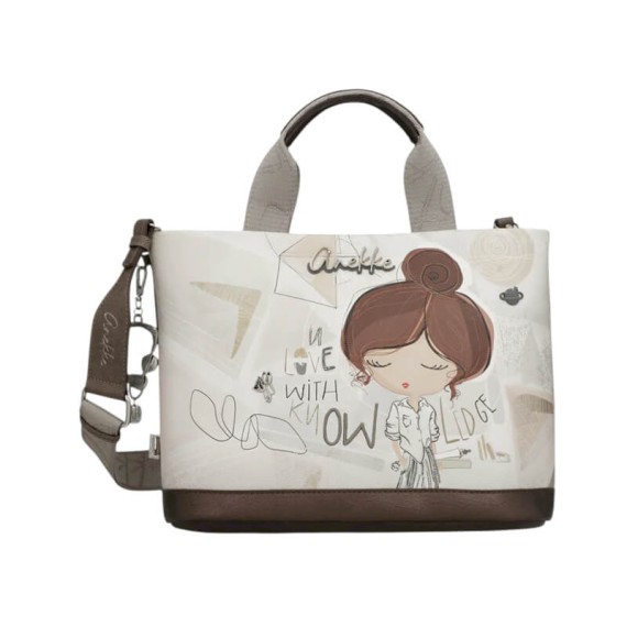 ANEKKE Mala de Mão c/ Tiracolo Sophia Bege | Ref. 280.42801-222