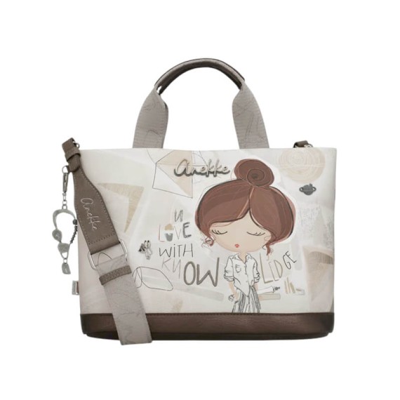 ANEKKE Mala de Mão c/ Tiracolo Sophia Bege | Ref. 280.42801-222