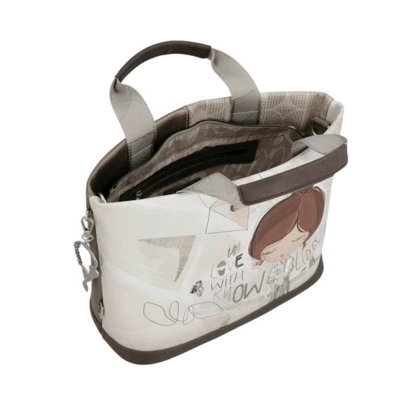 ANEKKE Mala de Mão c/ Tiracolo Sophia Bege | Ref. 280.42801-222