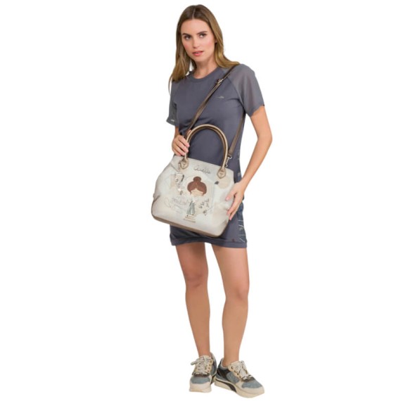 ANEKKE Mala de Mão Grande Alças Curtas Sophia Bege | Ref. 280.42801-420