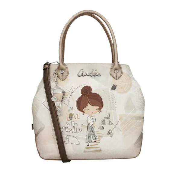 ANEKKE Mala de Mão Grande Alças Curtas Sophia Bege | Ref. 280.42801-420