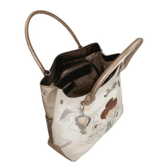 ANEKKE Mala de Mão Grande Alças Curtas Sophia Bege | Ref. 280.42801-420