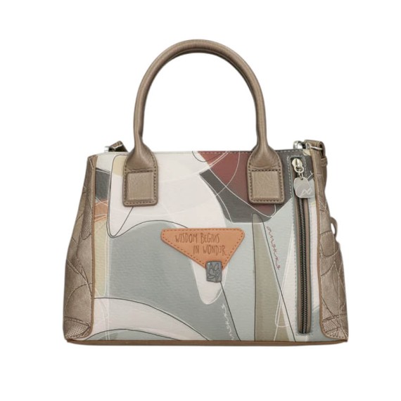 ANEKKE Mala de Mão Média Alças Curtas c/ Tiracolo Sophia Bege | Ref. 280.42801-309