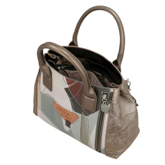 ANEKKE Mala de Mão Média Alças Curtas c/ Tiracolo Sophia Bege | Ref. 280.42801-309