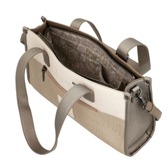 ANEKKE Mala de Ombro Alças Compridas Olympia Bege | Ref. 280.42742-424