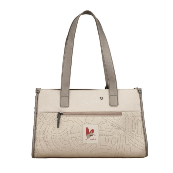 ANEKKE Mala de Ombro Alças Compridas Olympia Bege | Ref. 280.42742-424