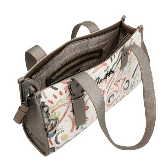 ANEKKE Mala de Ombro Alças Compridas Olympia Bege | Ref. 280.42742-424